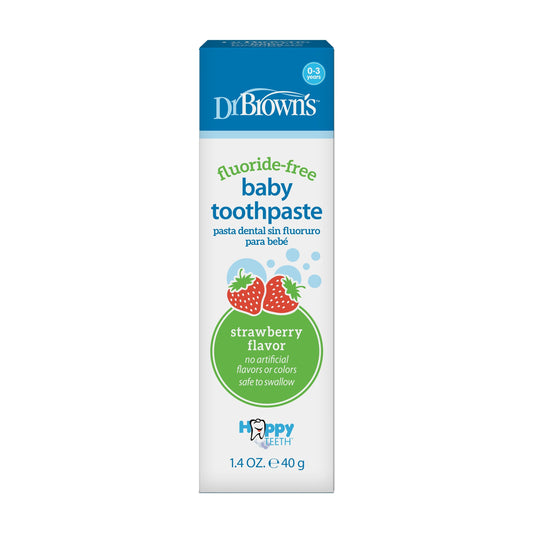 Dr. Brown’s™ Fluoride-Free Baby Toothpaste, Strawberry, 1.4oz/40g, 1-Pack