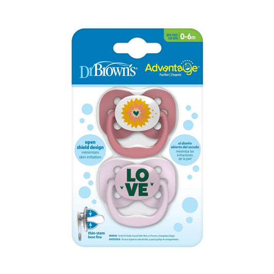 Dr. Brown’s™ Advantage™ Pacifiers, Ages 0-6 months, 2 count
