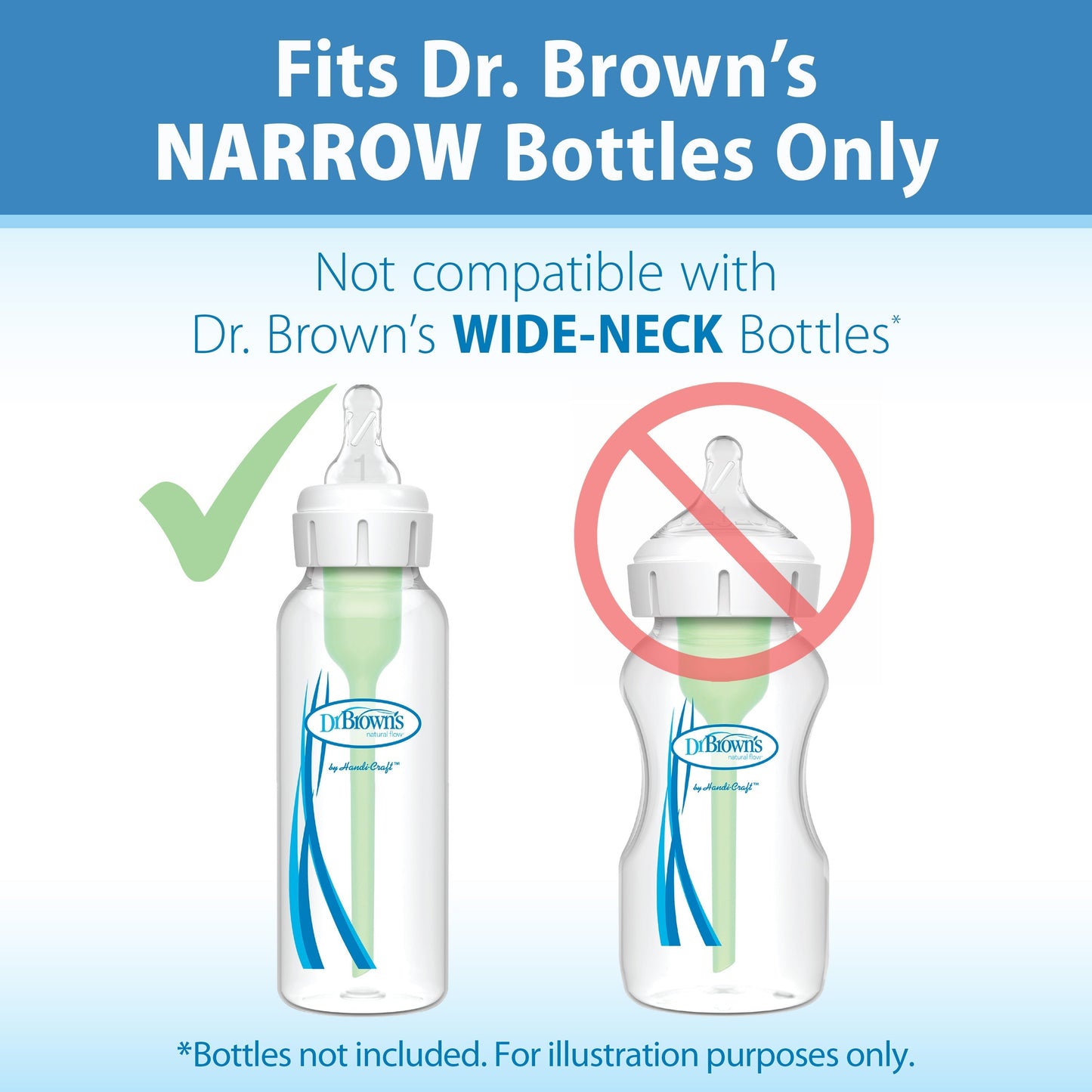 Dr. Brown's Natural Flow Narrow Baby Bottle Silicone Nipple, Level 2, 2-Pack